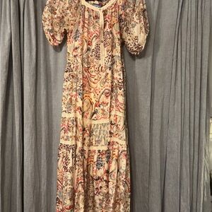 Johnny Was Multicolor Paisley Maxi Dress